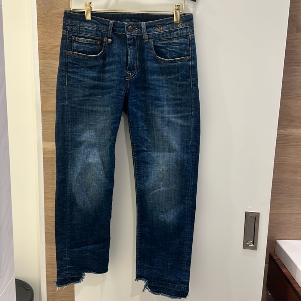 R13 denim jean with Frey bottom. Size 28 in great condition